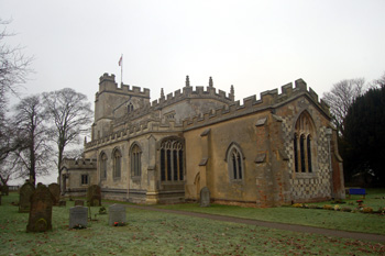 Totternhoe church from the south-east December 2008